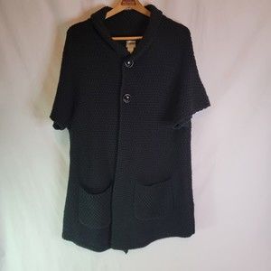 Chicos Black Short-sleeved Sweater size 3 Acrylic/Wool Blend